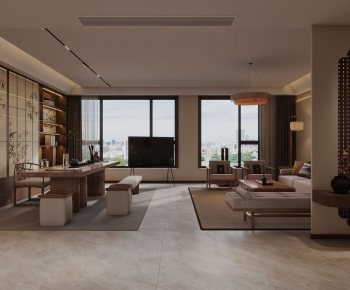 New Chinese Style A Living Room-ID:788892984