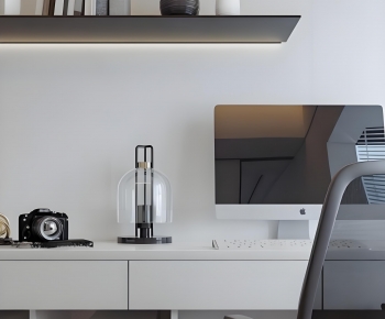 Modern Computer Desk And Chair-ID:542501937