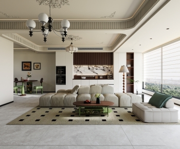 French Style A Living Room-ID:829727892