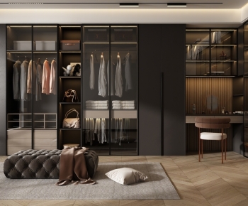 Modern Clothes Storage Area-ID:887810956