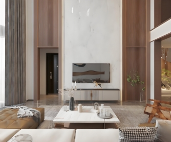 New Chinese Style A Living Room-ID:336739066