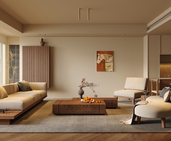 Wabi-sabi Style A Living Room-ID:731621037