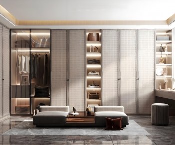 Modern Clothes Storage Area-ID:351557974