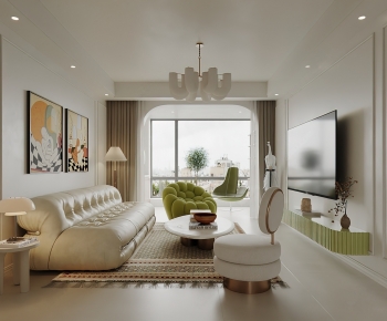 Modern A Living Room-ID:809357884