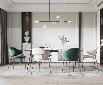 Modern Dining Table And Chairs-ID:499455939