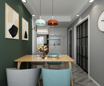 Nordic Style Dining Room-ID:891880995
