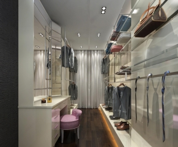 Modern Clothes Storage Area-ID:136291982