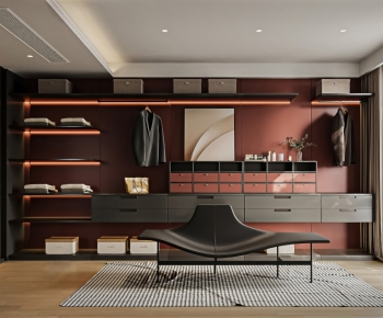 Modern Clothes Storage Area-ID:512849093