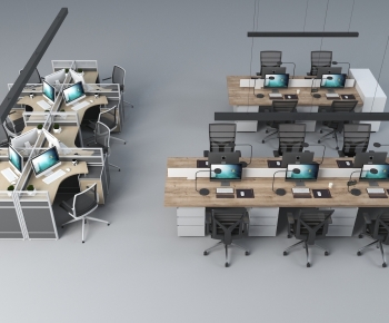 Modern Office Desk And Chair-ID:132606035