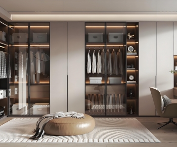 Modern Clothes Storage Area-ID:616815097