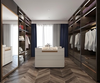 Modern Clothes Storage Area-ID:816407922