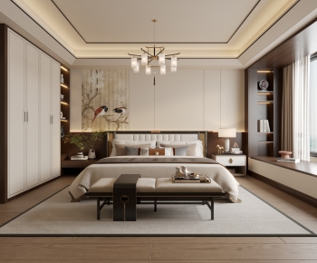 New Chinese Style Bedroom-ID:184366942