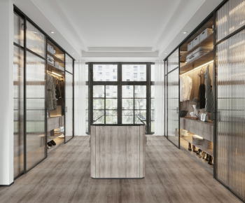 Modern Clothes Storage Area-ID:167061097