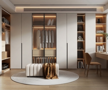 Modern Clothes Storage Area-ID:245931118