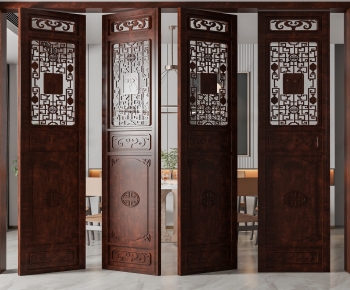 Chinese Style Wooden Screen Partition-ID:641228918