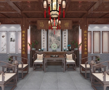 Chinese Style A Living Room-ID:934187896