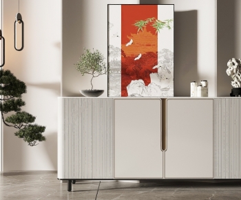 New Chinese Style Entrance Cabinet-ID:631448981