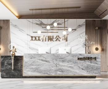 Modern Office Reception Desk-ID:401768929