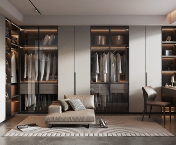 Modern Clothes Storage Area-ID:822170979