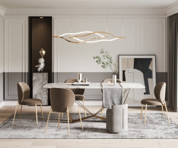 Modern Dining Table And Chairs-ID:415718087