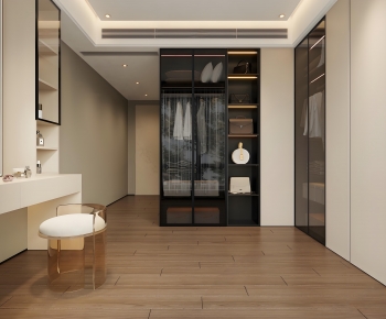 Modern Clothes Storage Area-ID:496918925