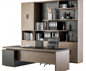 Modern Office Desk And Chair-ID:351281889