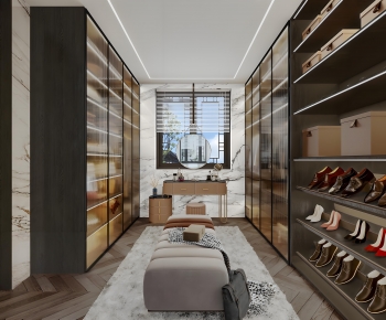 Modern Clothes Storage Area-ID:312434915