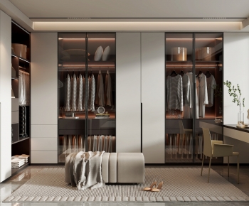 Modern Clothes Storage Area-ID:125195981