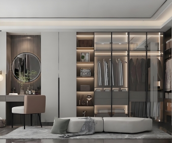 Modern Clothes Storage Area-ID:132081033