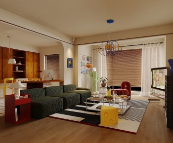 Modern A Living Room-ID:592185026