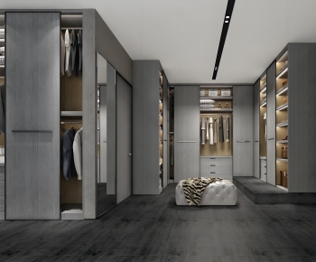 Modern Clothes Storage Area-ID:626854904