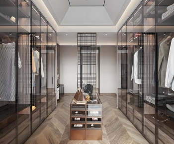 Modern Clothes Storage Area-ID:254272941