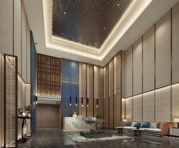 New Chinese Style Lobby Hall-ID:368699079