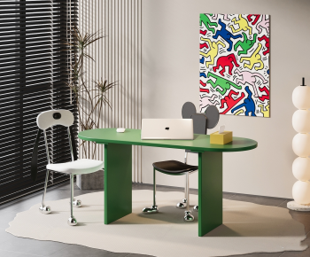 Modern Computer Desk And Chair-ID:225908999
