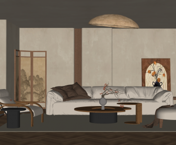 Wabi-sabi Style A Living Room-ID:445099124