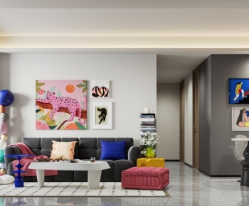 Modern A Living Room-ID:986900099