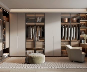Modern Clothes Storage Area-ID:879133946
