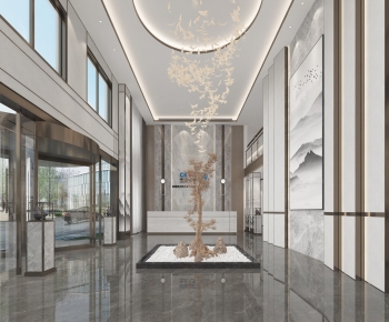 New Chinese Style Office Reception Desk-ID:662479425