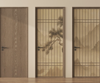 New Chinese Style Single Door-ID:585886967