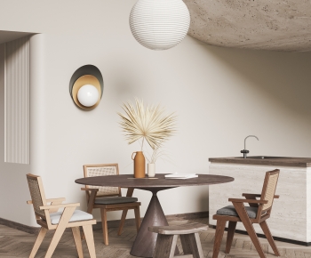 Wabi-sabi Style Dining Room-ID:197395095