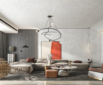 Modern A Living Room-ID:873370893