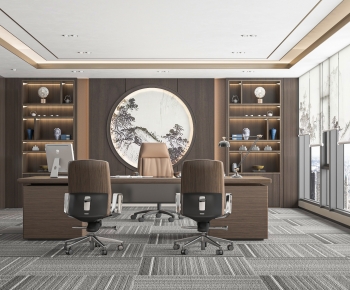 New Chinese Style Manager's Office-ID:813734051
