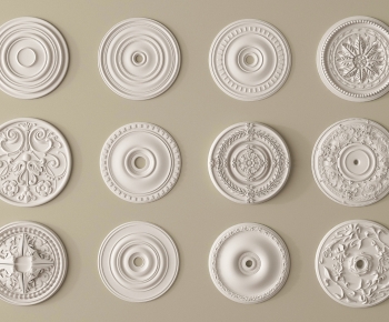 European Style Plaster Carved Top Plate-ID:197638998