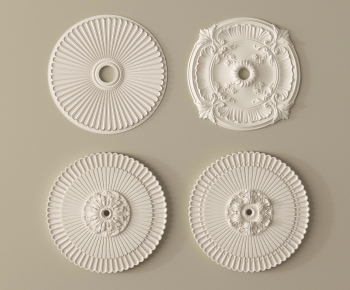 European Style Plaster Carved Top Plate-ID:650563962