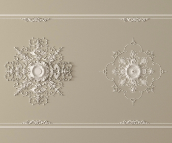 European Style Plaster Carved Top Plate-ID:166456943