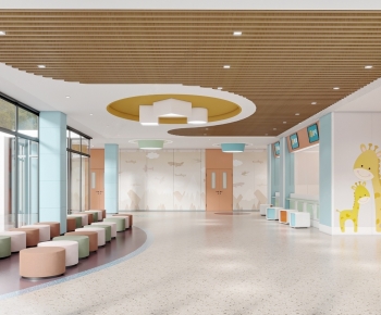 Modern Hospital Hall-ID:806589154