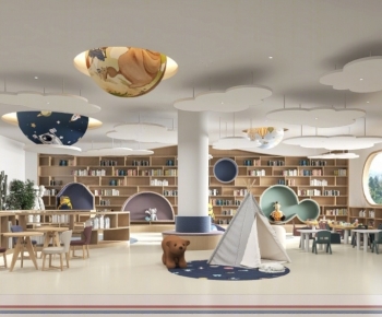 Modern Children's Reading Room-ID:546948911