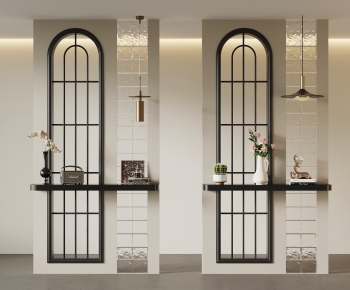 French Style Glass Screen Partition-ID:456537014