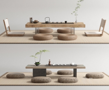 Japanese Style Tea Tables And Chairs-ID:527329495