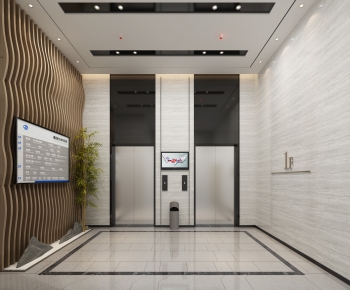 Modern Office Elevator Hall-ID:167293075